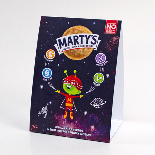 a6 printed tent card