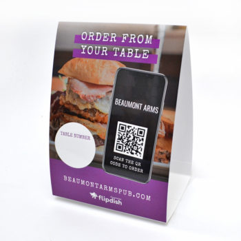 qr code tent card