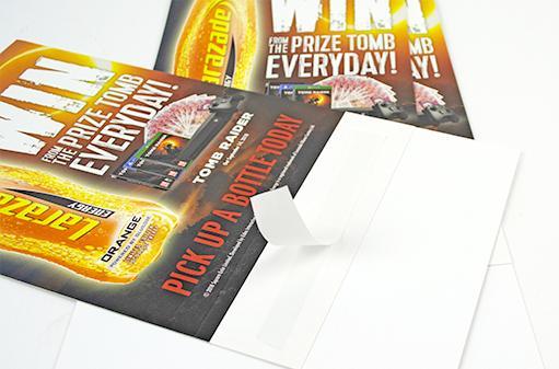 tent cards adhesive assembly