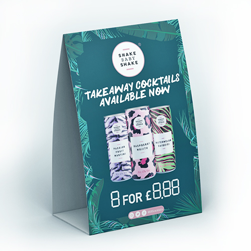 tent cards with magic 8 prices